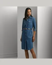 Ralph Lauren Denim-Hemdkleid mit Gürtel Blue