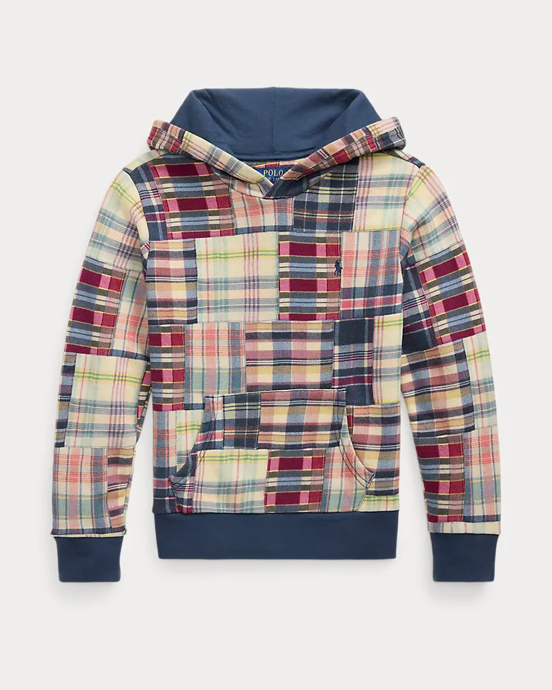 Ralph Lauren Fleece-Kapuzenshirt mit Patchwork-Druck Multi