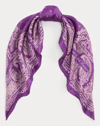 Ralph Lauren Quadratisches Tuch mit Paisley-Motiv Purple