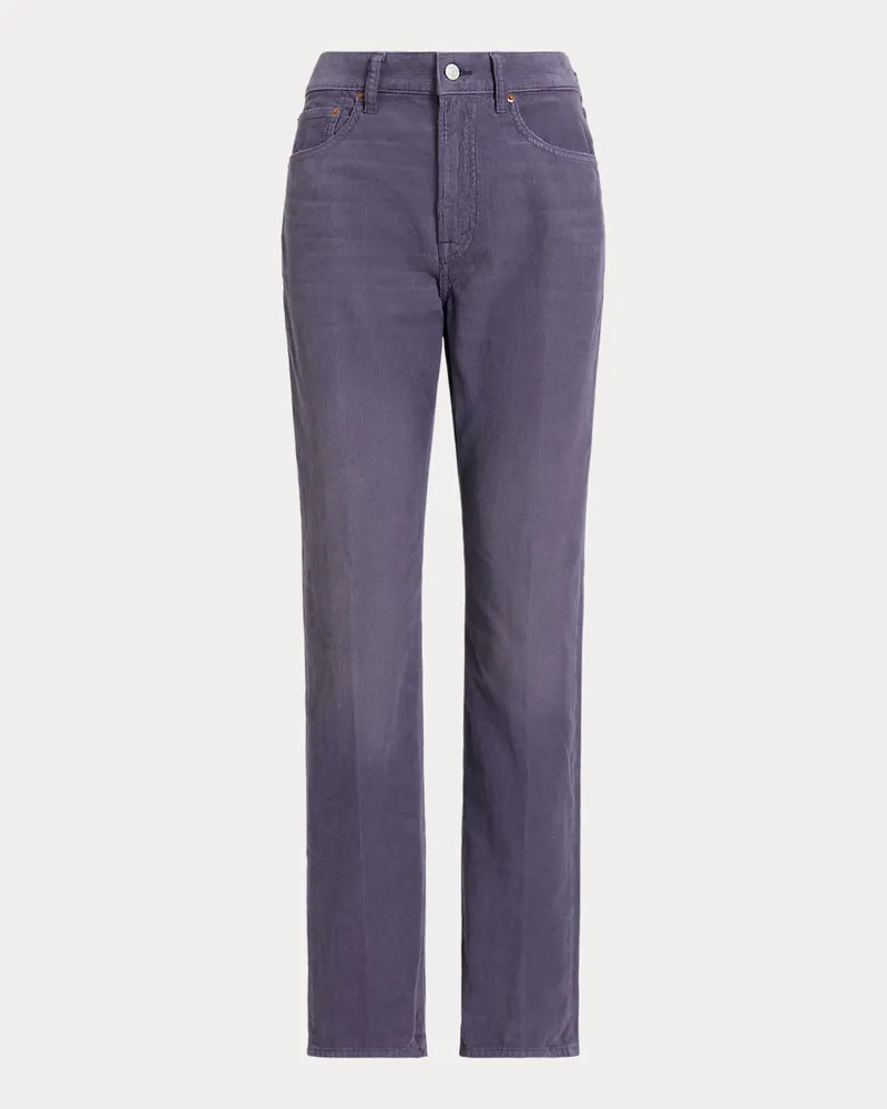 Ralph Lauren Relaxed-Straight-Fit Hose aus Kordsamt Purple
