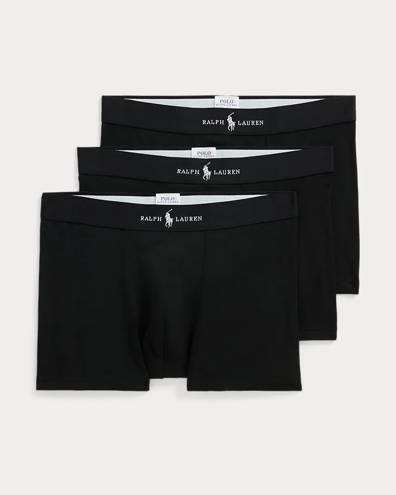 Ralph Lauren Klassische Boxer Briefs im Dreierpack Black