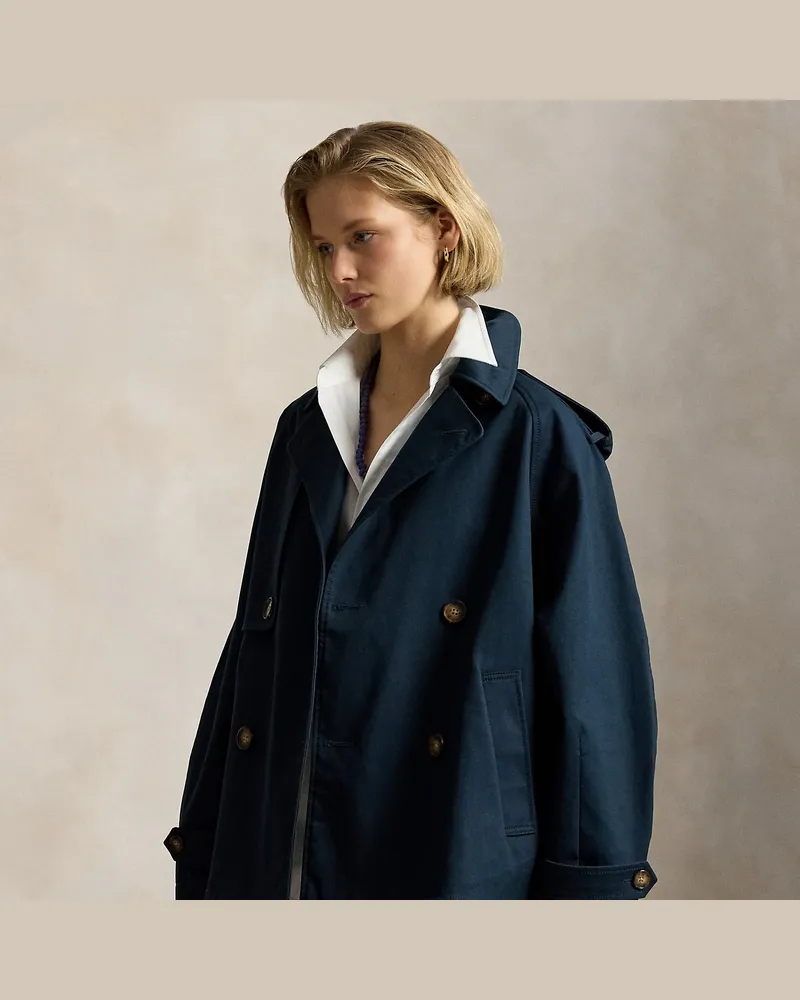 Ralph Lauren Trenchcoat mit Ballonsilhouette Blue