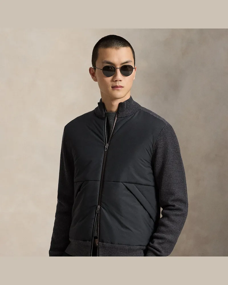 Ralph Lauren Hybrid-Pullover mit Reißverschluss Grey