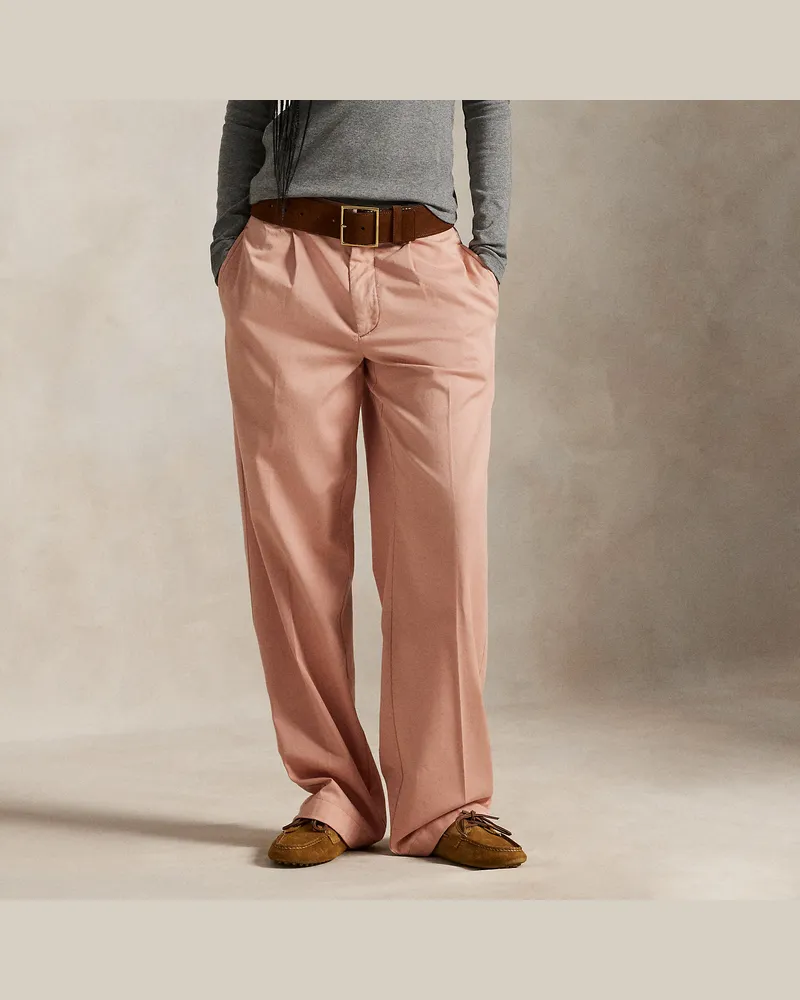Ralph Lauren Relaxed-Fit-Bundfaltenhose mit Baumwolle Pink