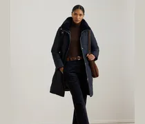 Daunenmantel mit Kunstpelzbesatz