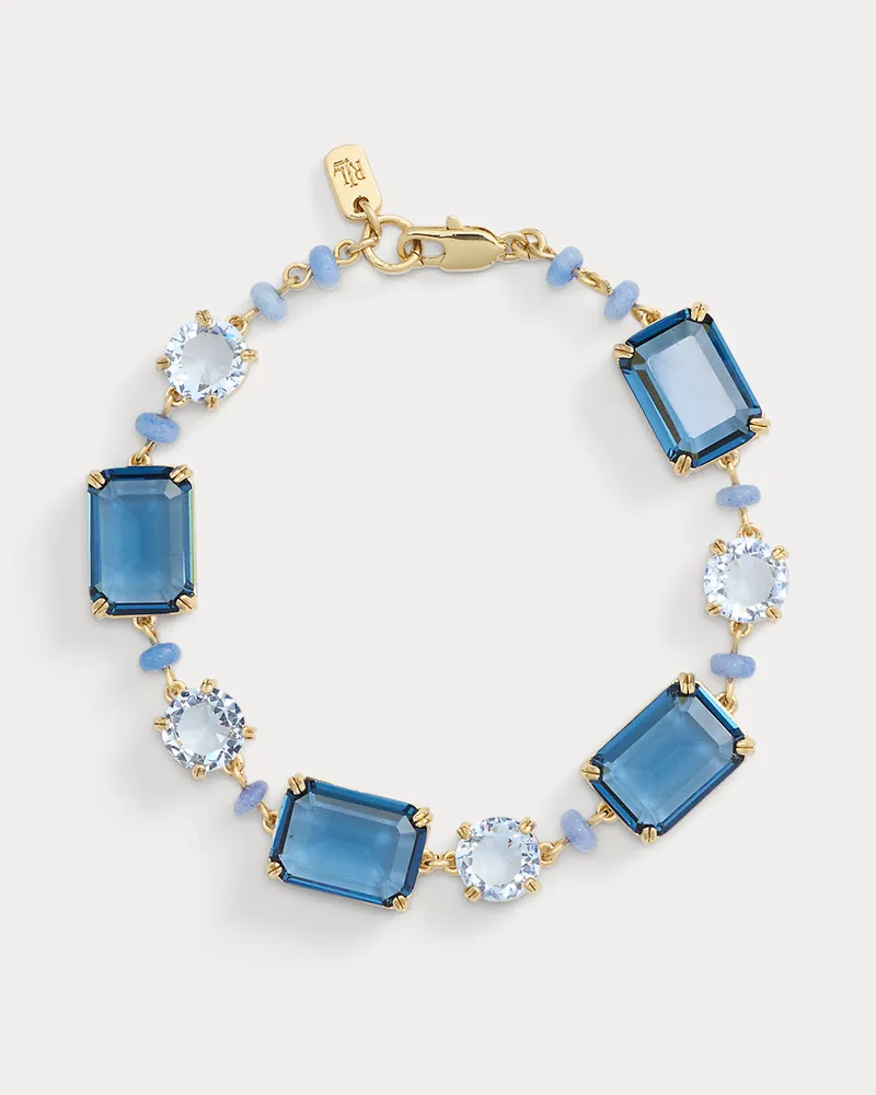 Ralph Lauren Vergoldetes Armband mit Amazonit-Perlen Gold