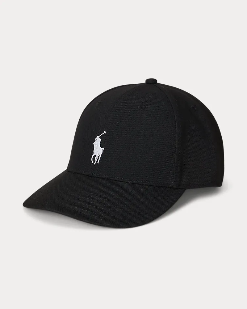 Ralph Lauren Hohe Baseballkappe aus Twill Black