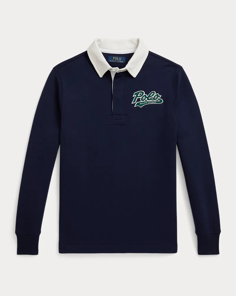 Ralph Lauren Fleece-Sweatshirt im Rugby-Stil mit Logo Blue