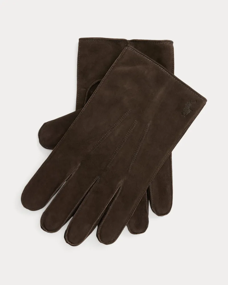 Ralph Lauren Isolierte Wildlederhandschuhe Brown