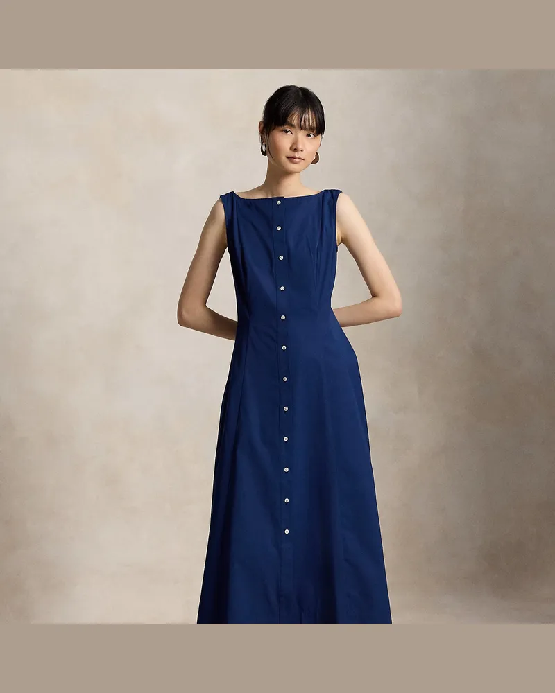 Ralph Lauren Bahnenkleid aus Baumwolle Blue