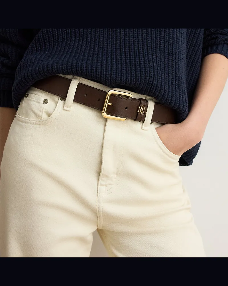 Ralph Lauren Ledergürtel mit Logoschlaufe Brown