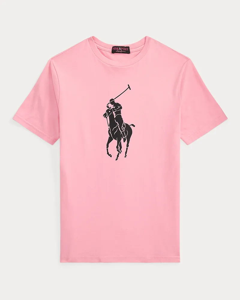 Ralph Lauren Baumwolljersey-T-Shirt mit Pink Pony Pink
