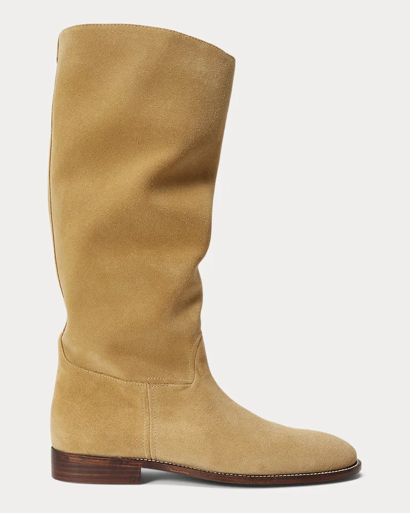 Ralph Lauren Hoher Stiefel aus Wildleder Brown