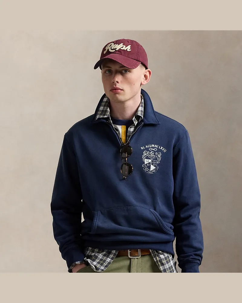 Ralph Lauren Fleece-Sweatshirt mit Reißverschluss Blue