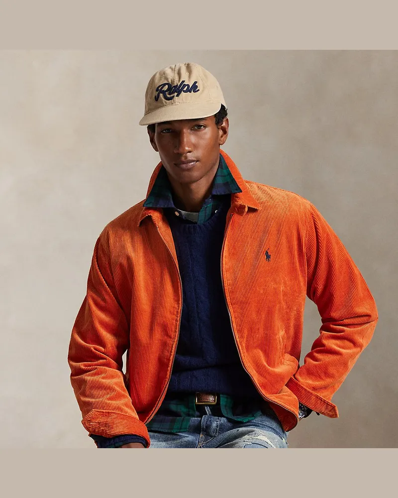 Ralph Lauren Die Jacke Wynton aus Kordsamt Orange