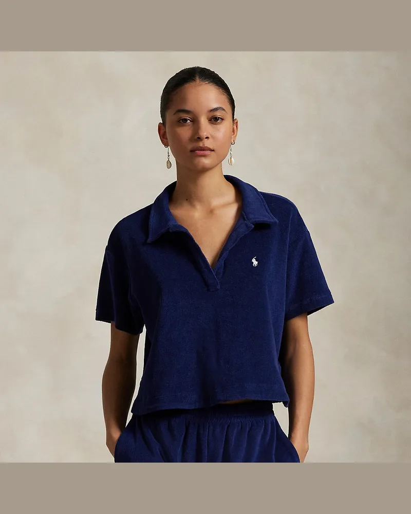 Ralph Lauren Cover-up-Set mit Poloshirt und Shorts Blue