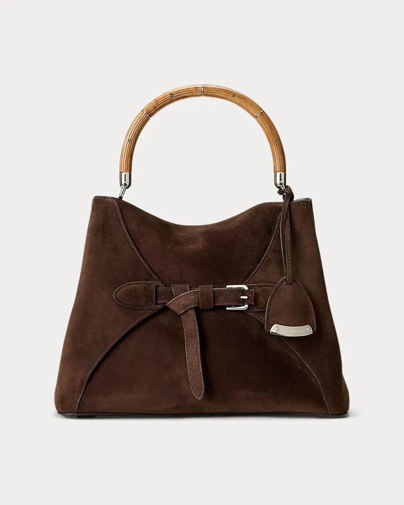 Ralph Lauren Die Kalbswildledertasche  Ralph Lauren mit Griff Brown