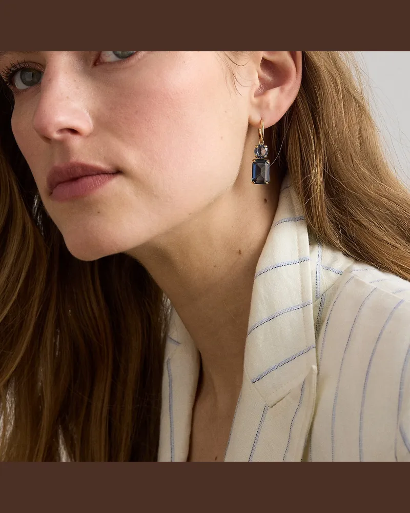 Ralph Lauren Vergoldete Ohrringe mit Ziersteinen Gold