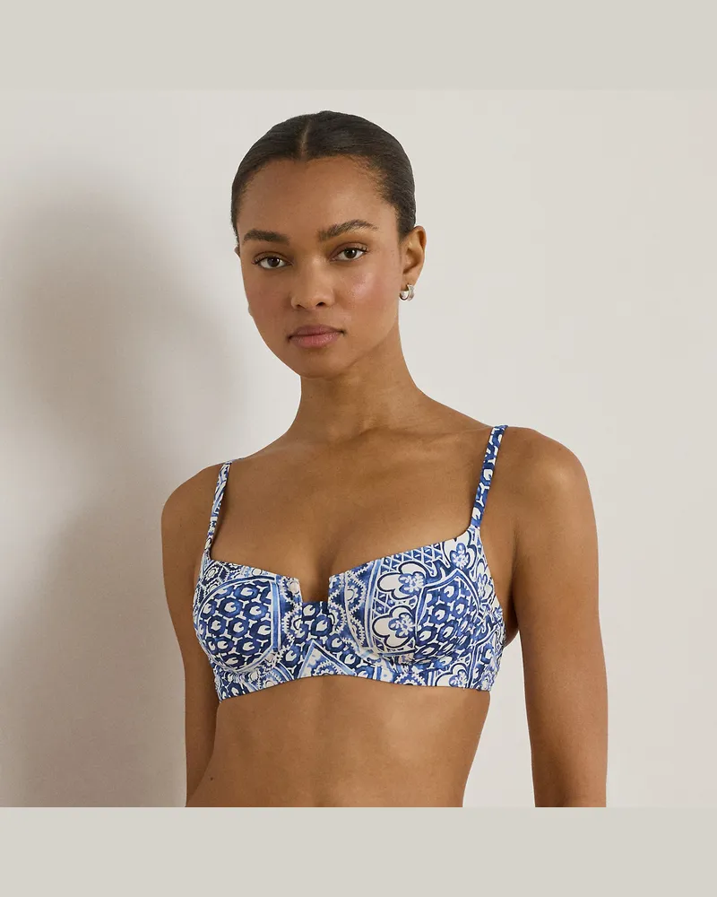 Ralph Lauren Gemustertes Balconette-Bikinitop Multi