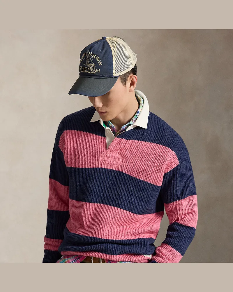 Ralph Lauren Gestreifter Rugby-Pullover Blue