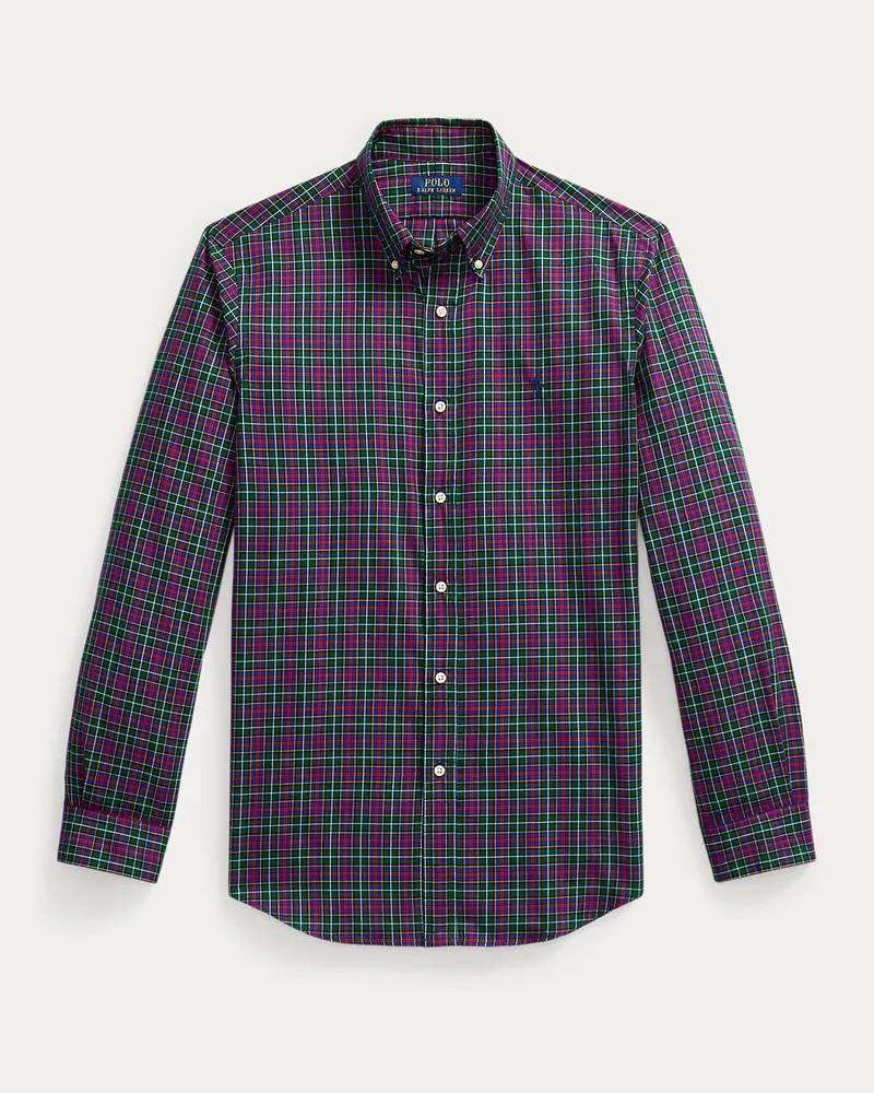 Ralph Lauren Kariertes Custom-Fit-Hemd aus Twill Green