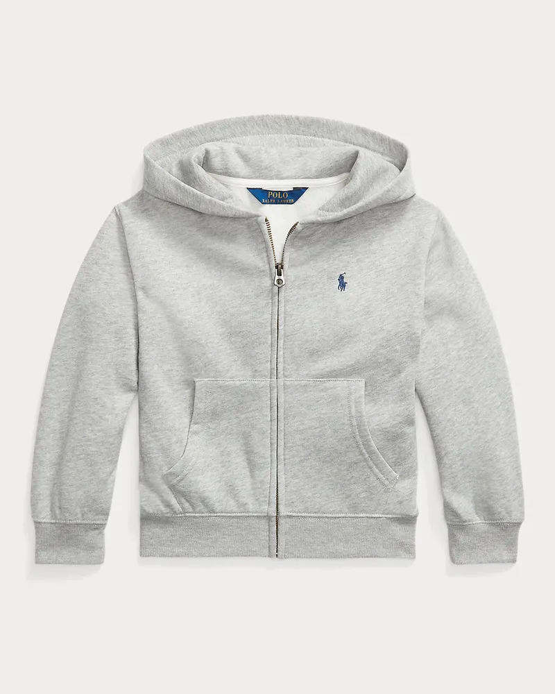 Ralph Lauren Fleece-Kapuzenjacke mit Reißverschluss Grey