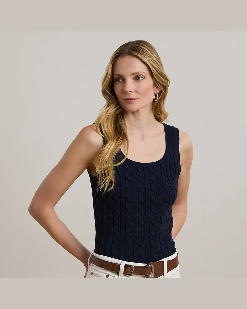 Ralph Lauren Pullunder mit Zopfmuster Blue