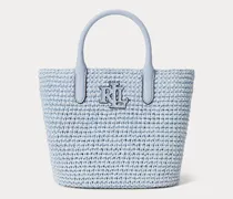 Strohtasche Adley mit Lederlogo