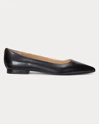 Ralph Lauren Ballerina Londyn aus poliertem Leder Black