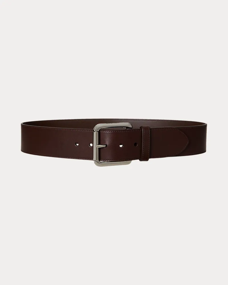 Ralph Lauren Breiter Gürtel aus Vachetteleder Brown