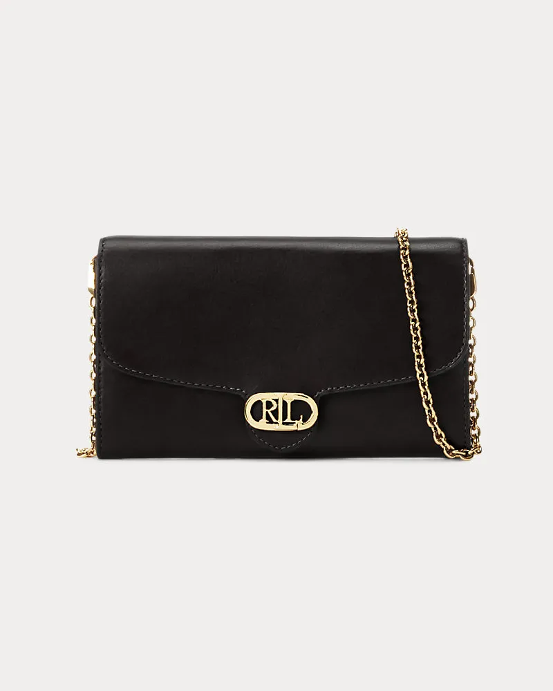 Ralph Lauren Mittelgroße Lederumhängetasche Adair Black