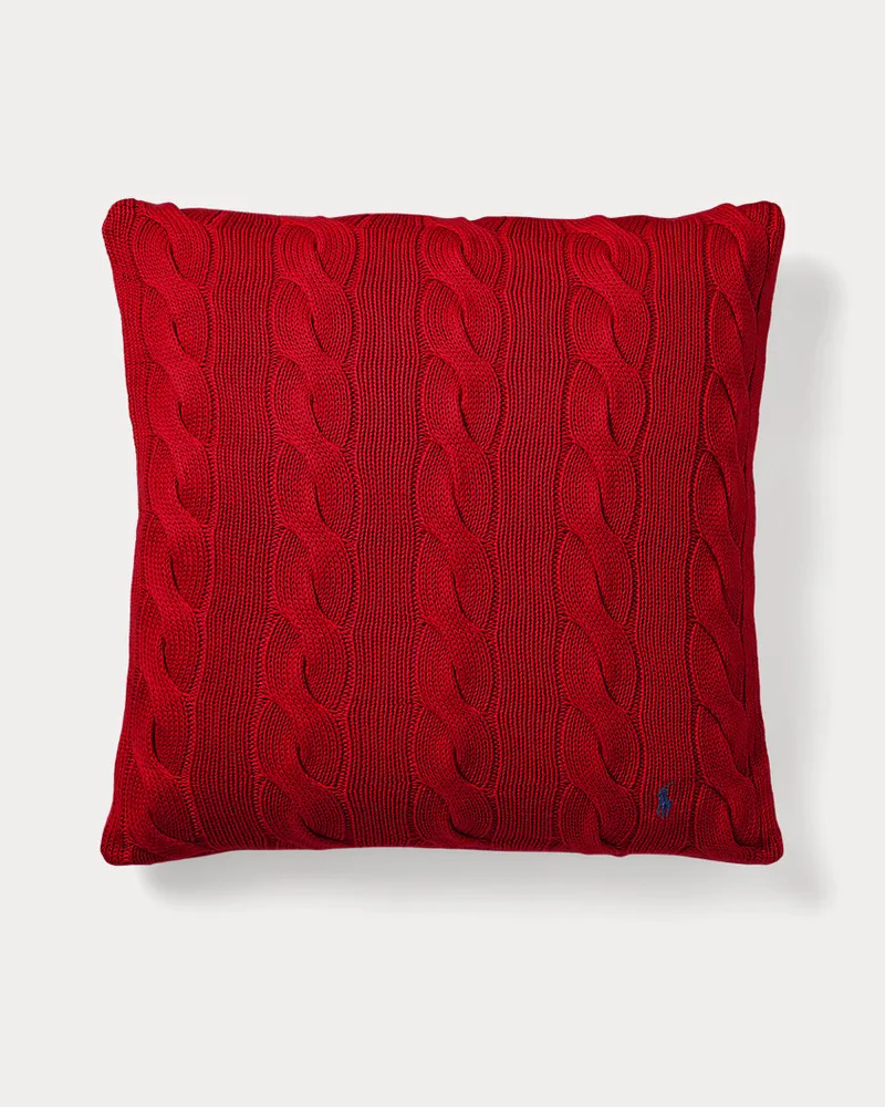 Ralph Lauren Home Wurfkissen Hanley mit Zopfmuster Red