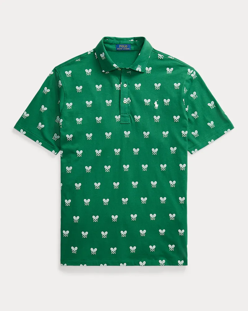 Ralph Lauren Classic-Fit Poloshirt mit Schläger-Print Green