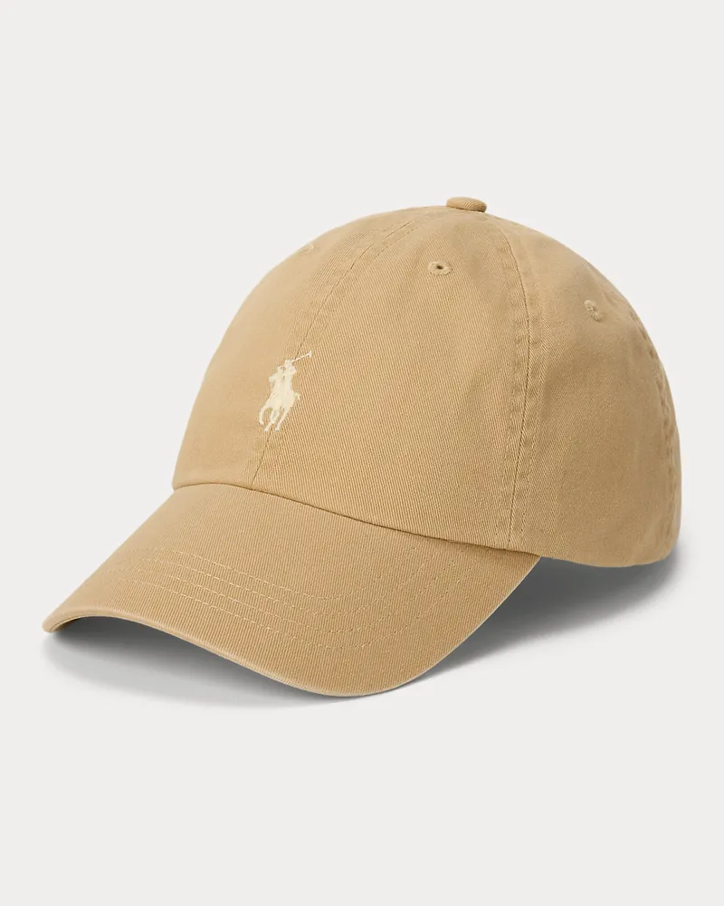 Ralph Lauren Klassische Baumwollchino-Baseballkappe Tan