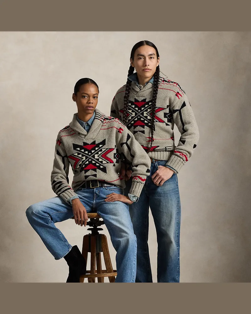 Ralph Lauren Pullover PRL x TÓPA Grey Sky Lodge Grey