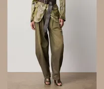 Folierte Baumwolldenim-Chinohose Ellen
