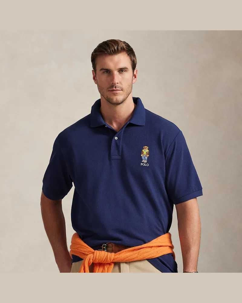 Ralph Lauren Große Größen - Piqué-Poloshirt mit Polo Bear Blue