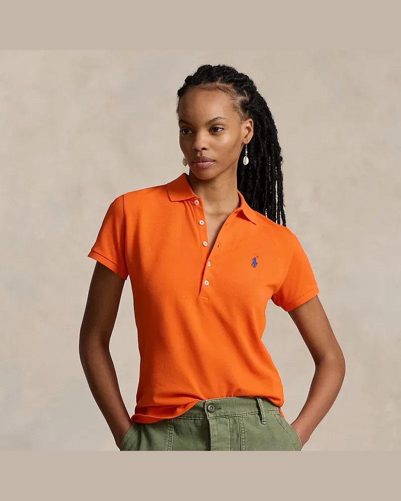 Ralph Lauren Slim-Fit Stretch-Poloshirt Orange