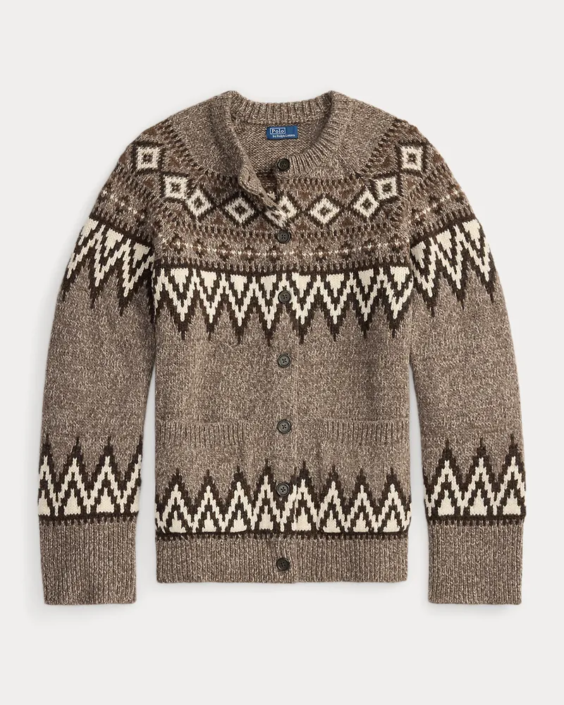 Ralph Lauren Strickjacke mit Fair-Isle-Muster Grey