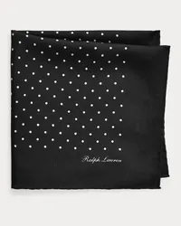 Ralph Lauren Gepunktetes Foulard-Einstecktuch Black