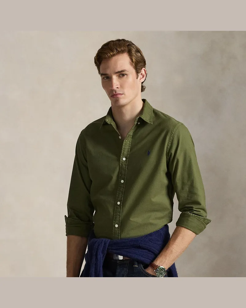 Ralph Lauren Gefärbtes Slim-Fit Oxfordhemd Green