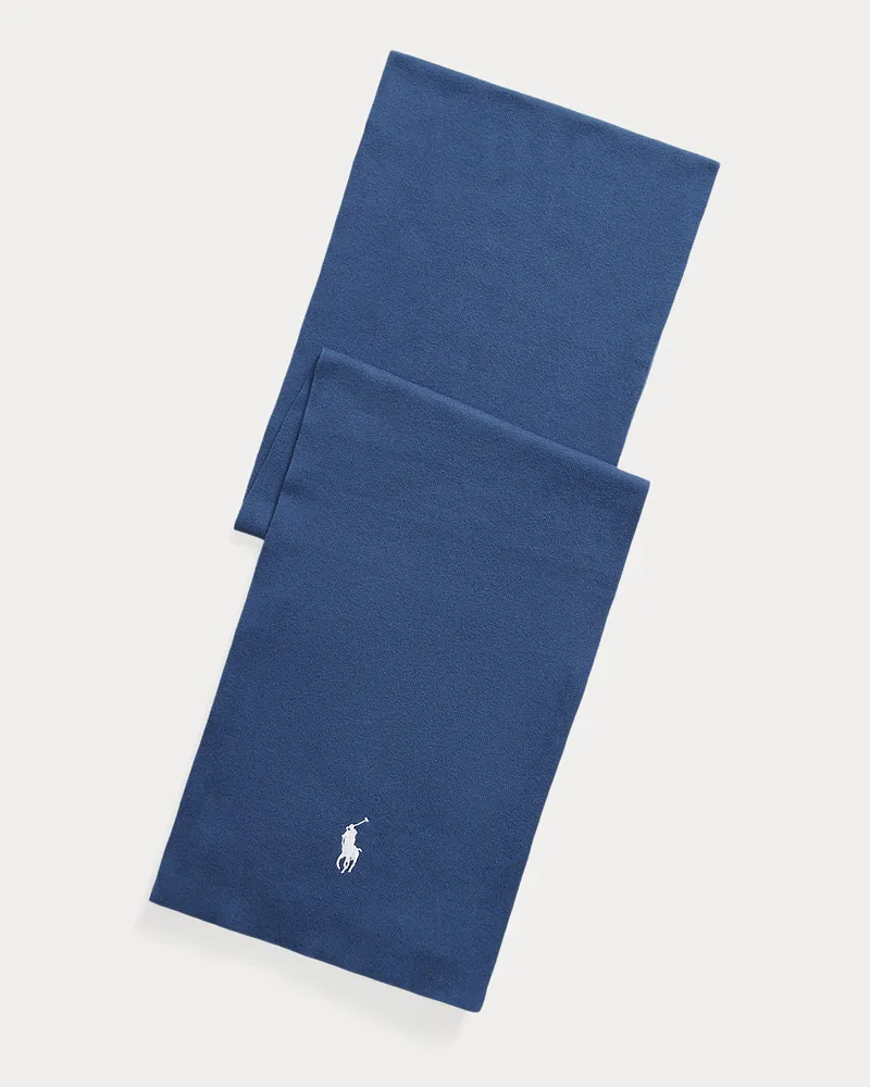Ralph Lauren Schal aus gekämmter Baumwolle Blue