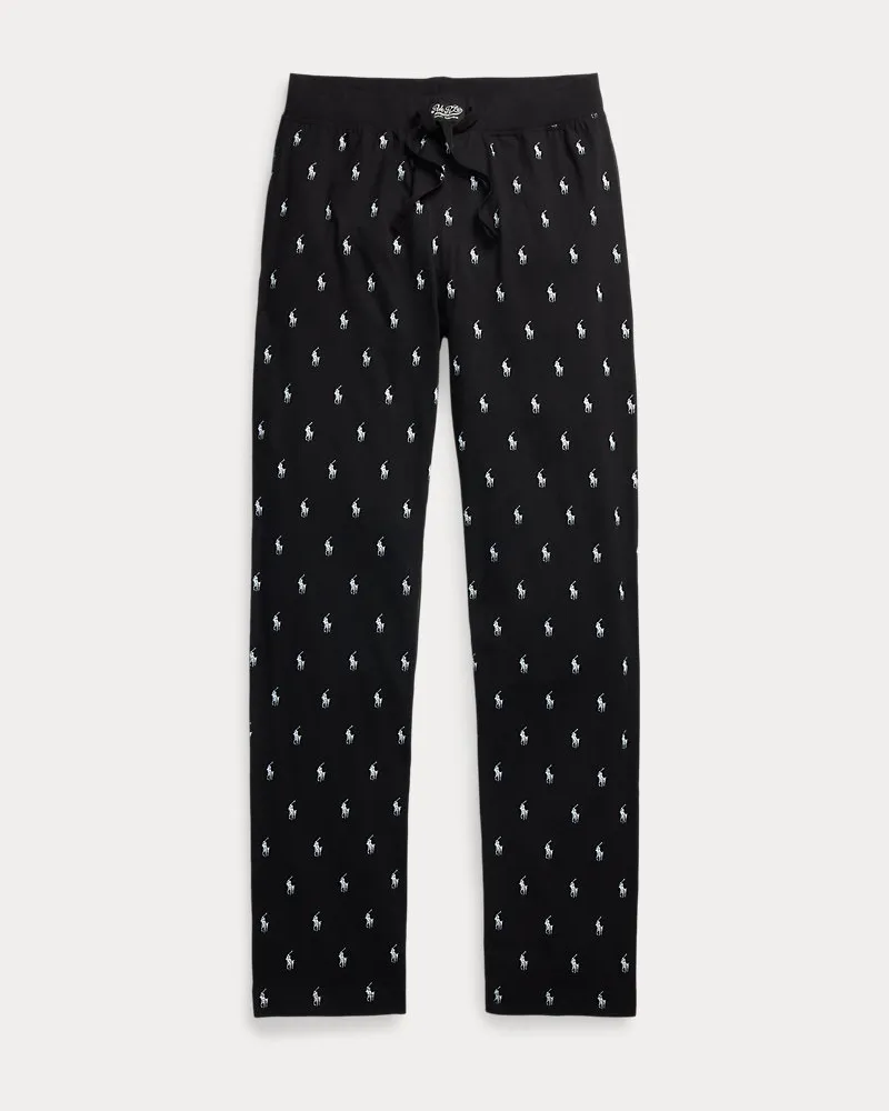 Ralph Lauren Pyjamahose mit charakteristischem Pony Black