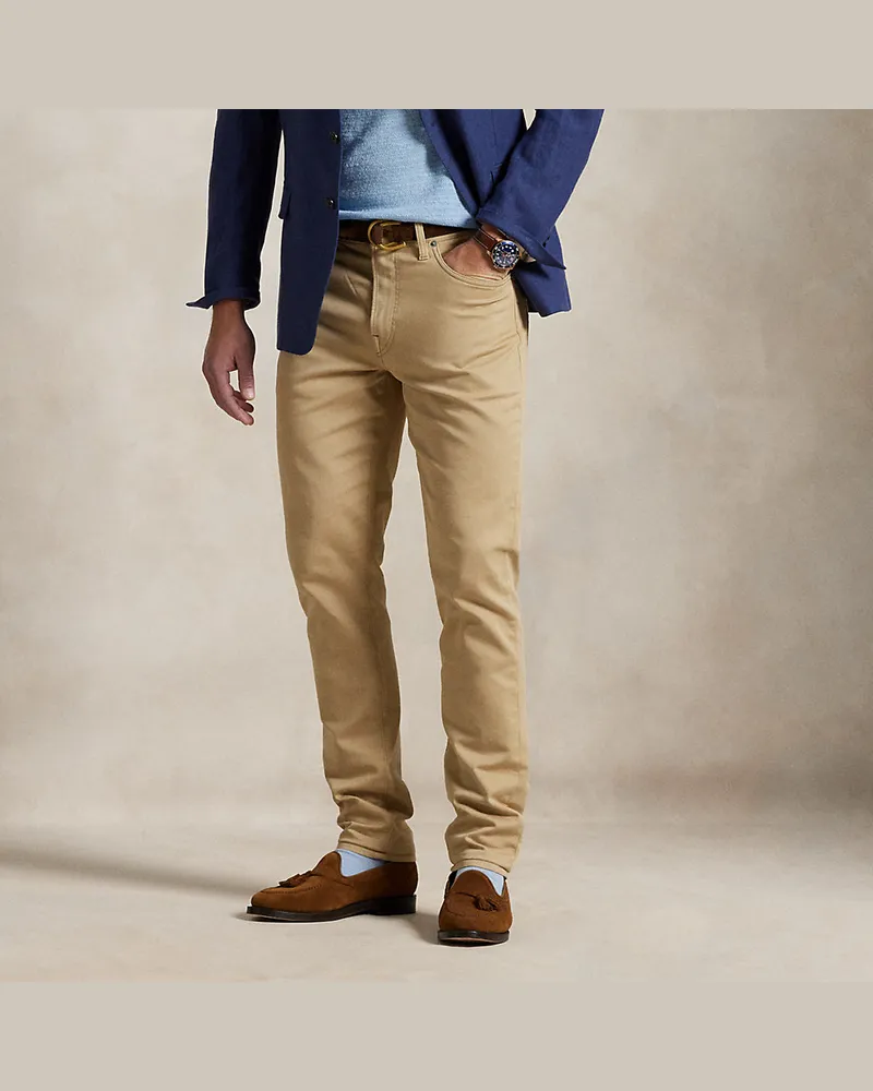 Ralph Lauren Chinohose Sullivan Slim in Strickoptik Brown