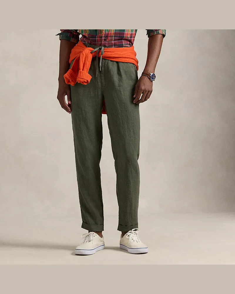Ralph Lauren Slim-Tapered-Fit Leinenhose Lateef Green