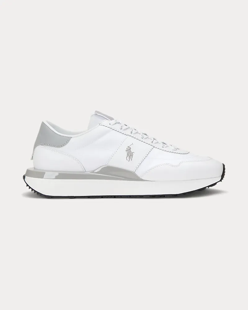 Ralph Lauren Sneaker Train 89 aus Leder und Oxford White