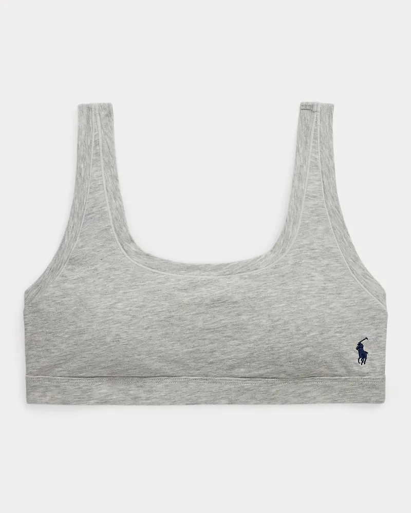 Ralph Lauren Baumwoll-Bustier mit rundem Ausschnitt Grey