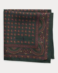 Ralph Lauren Silk Foulard Pocket Square Green