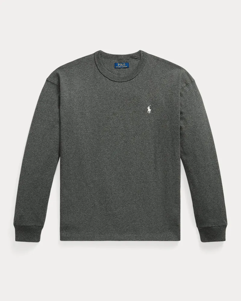 Ralph Lauren Relaxed-Fit Langarm-T-Shirt aus Jersey Grey
