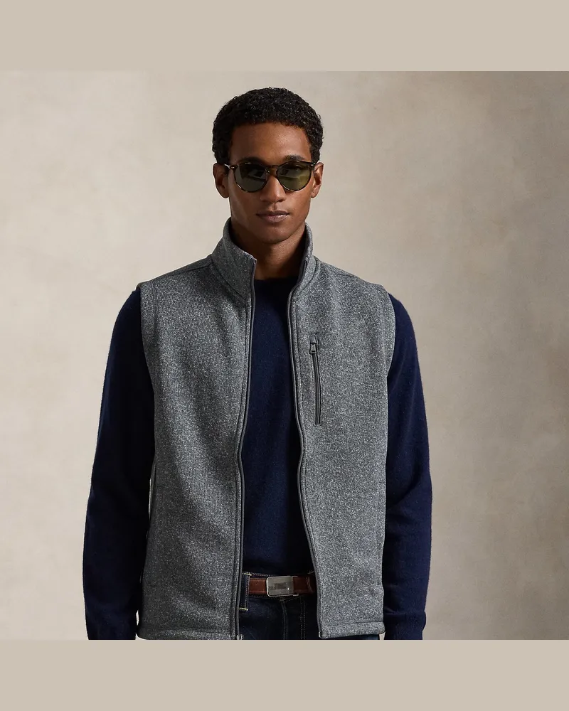 Ralph Lauren Fleece-Weste mit Schornsteinkragen Grey
